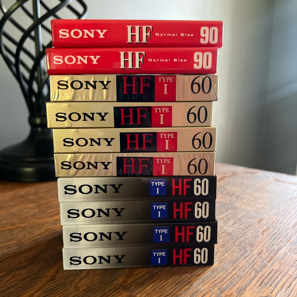 Brand New Wrapped Unopened Cassette Tapes.  Qty. 10